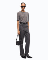 Short-sleeved T-shirt with frayed edges - | Pinko