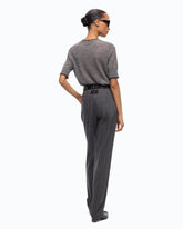 Short-sleeved T-shirt with frayed edges - | Pinko