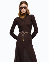 Long turtleneck dress in merino wool and alpaca - | Pinko