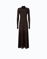 Long turtleneck dress in merino wool and alpaca - | Pinko