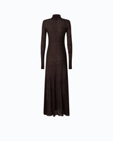 Long turtleneck dress in merino wool and alpaca - | Pinko