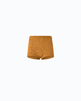 Fully rhinestoned wool-blend shorts - Orange | Pinko