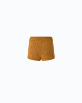Fully rhinestoned wool-blend shorts - Orange | Pinko
