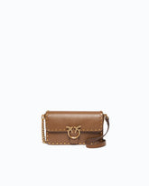 Baby Love Bag One Slouchy crossbody bag in leather with studs - | Pinko