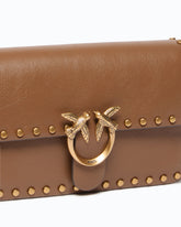 Baby Love Bag One Slouchy crossbody bag in leather with studs - | Pinko