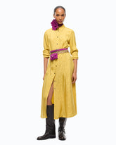 Long shirt dress with belt - | Pinko