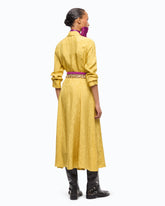 Long shirt dress with belt - | Pinko