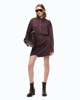 Kurzes Kleid mit Knöpfen - Braun | Pinko