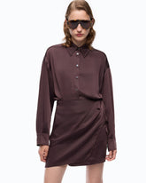 Kurzes Kleid mit Knöpfen - Braun | Pinko