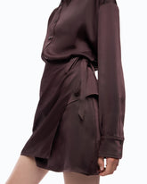 Kurzes Kleid mit Knöpfen - Braun | Pinko