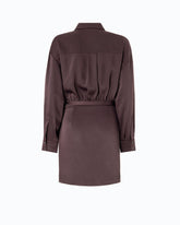 Kurzes Kleid mit Knöpfen - Braun | Pinko
