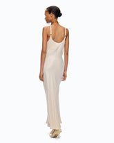 Langes Slipkleid mit abnehmbarem Love Birds-Logo - Beige | Pinko