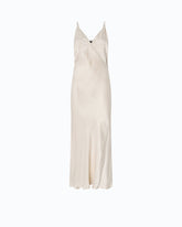 Midi slip dress with removable Love Birds logo - Beige | Pinko