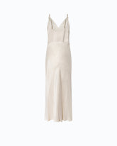 Langes Slipkleid mit abnehmbarem Love Birds-Logo - Beige | Pinko