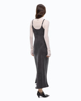 Midi slip dress with removable Love Birds logo - | Pinko
