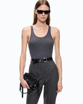 Ribbed merino wool vest top - | Pinko