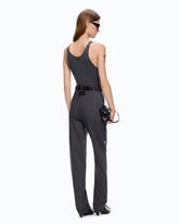 Ribbed merino wool vest top - | Pinko