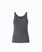 Ribbed merino wool vest top - | Pinko