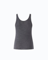 Ribbed merino wool vest top - | Pinko