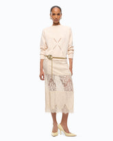 Wool and cashmere sweater with maxi diamonds - | Pinko