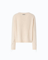 Wool and cashmere sweater with maxi diamonds - | Pinko