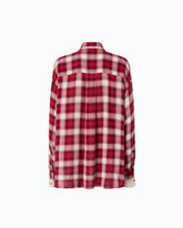 Oversized shirt with check pattern - | Pinko