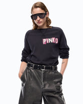 Quiet Is The New Punk swan-print sweatshirt - | Pinko