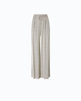 Flared polka-dot satin trousers - | Pinko