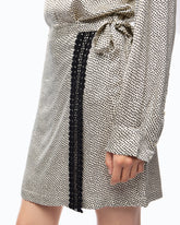 Kurzes Blusenkleid mit Punkteprint und Spitze - | Pinko