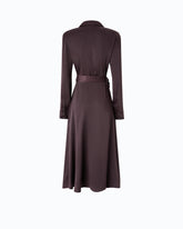 Midi wrap dress with belt - Brown | Pinko