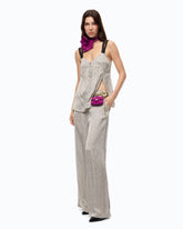 Polka-dot lingerie top with lace - | Pinko