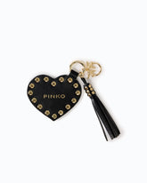 PINKO keyring charm with heart and studs - | Pinko