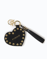 PINKO keyring charm with heart and studs - | Pinko