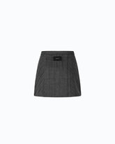 Pinstriped mini skirt with macro pleats - | Pinko