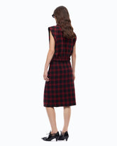 Calf-length wrap skirt with check pattern - | Pinko