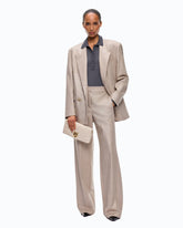 Metal wool-blend palazzo trousers - | Pinko