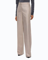 Metal wool-blend palazzo trousers - | Pinko
