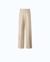 Metal wool-blend palazzo trousers - | Pinko