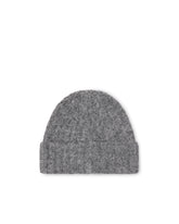 Wool beanie with jewelled Love Birds logo - Dark Grey | Pinko