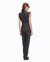 Pinstriped wool-blend vest - | Pinko