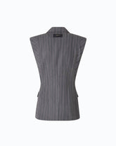 Pinstriped wool-blend vest - | Pinko
