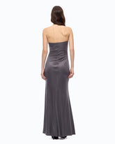Long slip dress with front knot - | Pinko