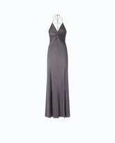 Long slip dress with front knot - | Pinko