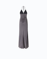 Long slip dress with front knot - | Pinko