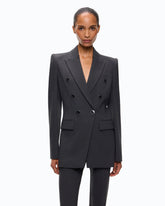 Slim-fit double-breasted jacket - | Pinko