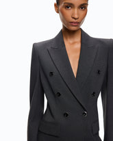 Slim-fit double-breasted jacket - | Pinko