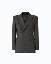 Slim-fit double-breasted jacket - | Pinko