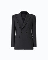 Slim-fit double-breasted jacket - | Pinko