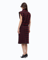 Tweed vest with check pattern - Multicolor Black-Red | Pinko