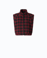 Tweed vest with check pattern - Multicolor Black-Red | Pinko